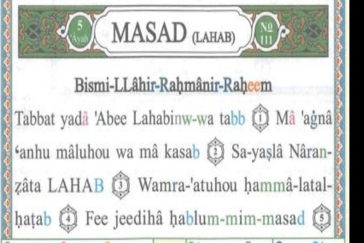 Surah Al Masad in English